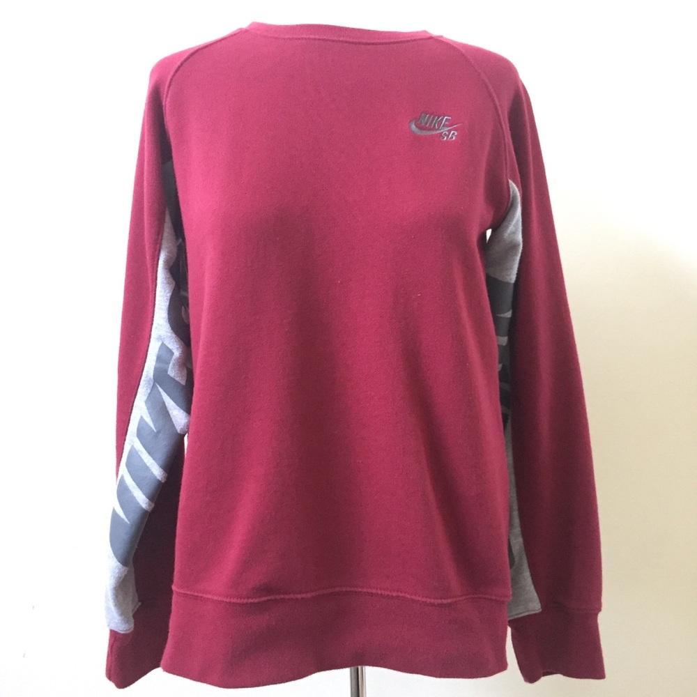 NIke SB Burgundy Crew Neck Sweatshirt